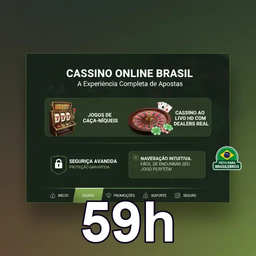 Jogue no app 59h com navegação simples e estável
