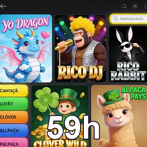 Tela mobile da 59h com login e navegação leve