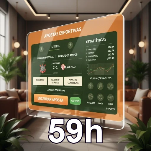 Celular com carteira e aposta baixa na plataforma 59h